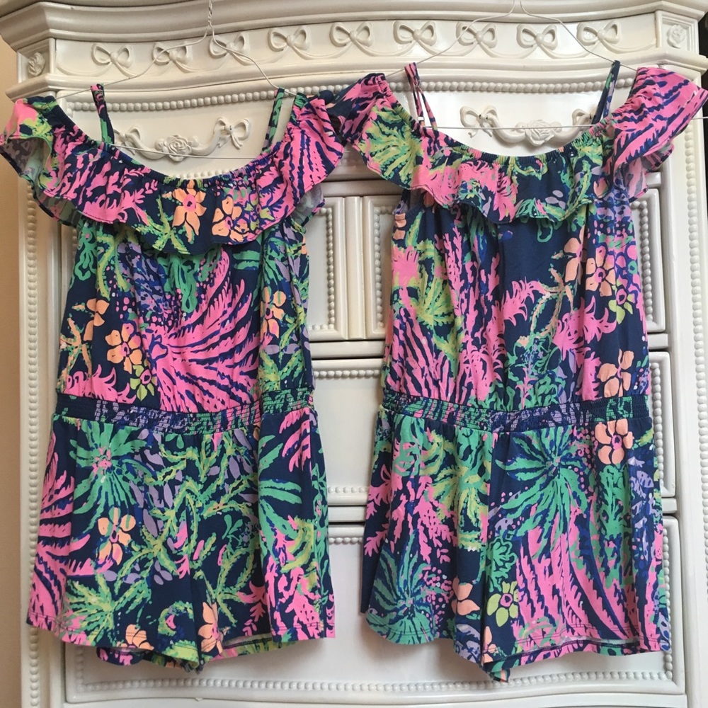 MATCH Lilly Pulitzer adjust peasant romper 12-14